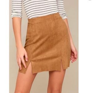 Hollister High Rise Faux Suede Skirt